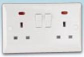 13 Amp 2 Gang Switched Socket - IC9000N