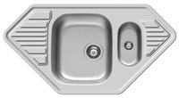 Pyramis Medusa Corner 1.5B 2D 1TH  Kitchen Sink - DISCONTINUED - K46