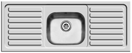 Pyramis Standard Inset 131 x 51 1B 2 TH 2D Kitchen Sink-K92