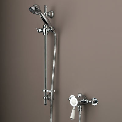 Bristan Colonial Single Sequential Thermostatic Shower and Adjustable Riser - KN SHXAR C - KNSHXARC