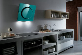 Elica Mini Om Cooker Hood Turqouise - DISCONTINUED 