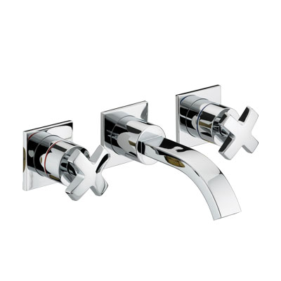 Bristan Moloko Three Hole Wall Mounted Bath Filler - MLK 3HWMBF C - MLK3HWMBFC - DISCONTINUED