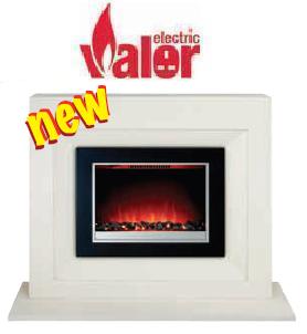 Valor Panache Suite Electric Fire - DISCONTINUED - Silver/White  - 143242SW