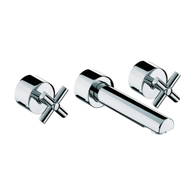 Bristan Quadrant Three Hole Wall Mounted Basin Mixer - QT 3HWMBAS C - QT3HWMBASC - DISCONTINUED