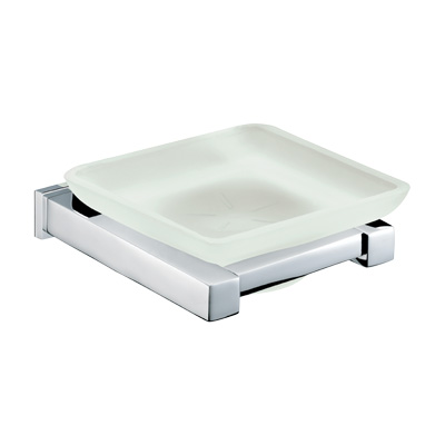 Bristan Qube Frosted Glass Soap Dish Chrome - QU DISH C - QUDISHC - DISCONTINUED 