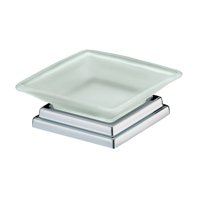 Bristan Qube Free Standing Frosted Soap Dish Chrome - QU FSDISH C - QUFSDISHC - DISCONTINUED