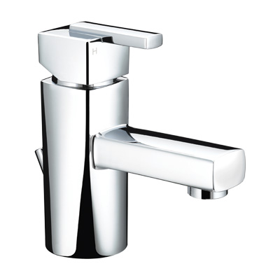 Bristan Qube Mini Basin Mixer with Pop-Up Waste - QU SMBAS C - QUSMBASC - DISCONTINUED