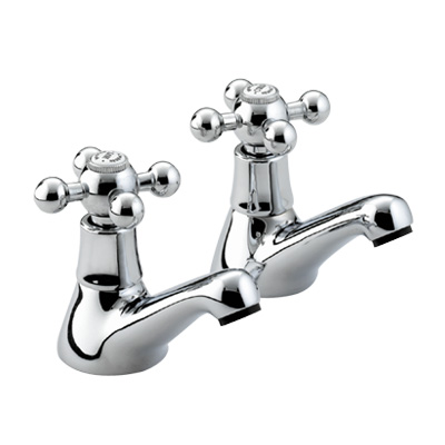 Bristan Regency Basin Taps Chrome Plated - R 1/2 C - R1/2C