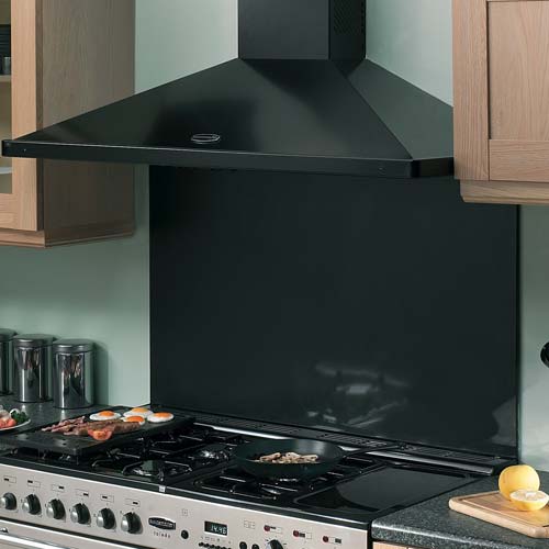 Rangemaster Chimney Hood - Black Chrome No Rail 120cm DISCONTINUED