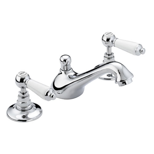 Bristan Renaissance Three Hole Basin Mixer with Pop-Up Waste - RS2 3HBAS C - RS23HBASC