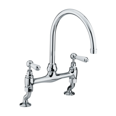 Bristan Renaissance Deck Sink Mixer Brushed Nickel - RS DSM BN - RSDSMBN