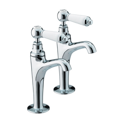 Bristan Renaissance High Neck Pillar Taps Chrome - RS HNK C - RSHNKC