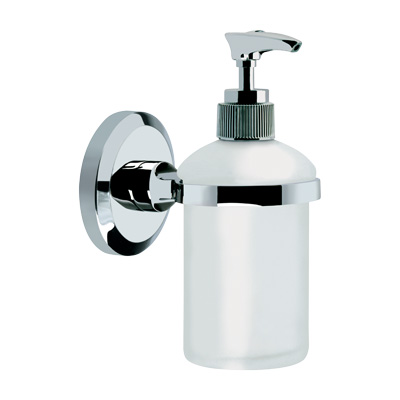 Bristan Solo Wall Mounetd Frosted Glass Soap Dispenser Chrome - SO SOAP C - SOSOAPC