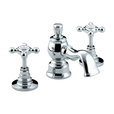 Bristan Trinity Three Hole Basin Mixer with Pop-Up Waste - TY2 3HBAS C - TY23HBASC