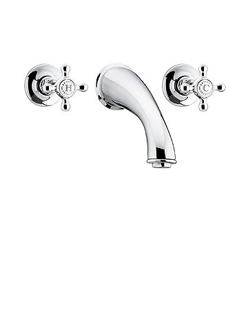 Bristan Trinity Three Hole Wall Mounted Bath Filler - TY2 3HBF C - TY23HBFC