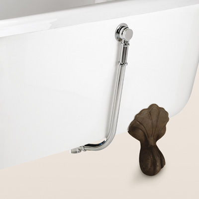 Bristan Traditional Exposed Bath Waste Chrome with Brass Plug - W BTH12 C - WBTH12C - DISCONTINUED