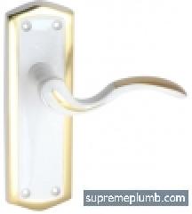 Consort Lever Latch - White-Gold - DISCONTINUED 