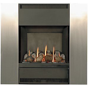 Burley Image Flueless Gas Fire Brushed Steel - 116606SS - SOLD-OUT!! 