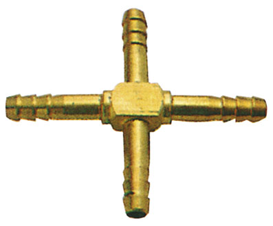 3/8" (10mm) Brass Cross Hose Tail - 2020-1927