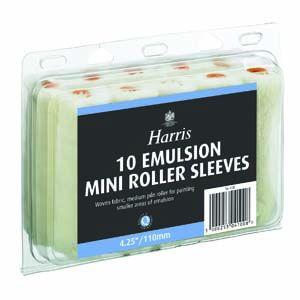 Harris Mini Roller Sleeves 10 pack - Emulsion - 4100