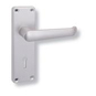 UNION 681 Swallow Plate Mounted Lever Furniture - Anodised Silver Lever Lock Visi - 2499 