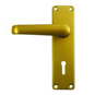 UNION 681 Swallow Plate Mounted Lever Furniture - Anodised Gold Lever Lock Visi - 2501 