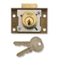 UNION 4137 Cylinder Cupboard / Drawer Lock - 50mm Polished Lacquered Brass KD Bagged - 4137 