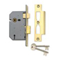 UNION 2277 3 Lever Sashlock - 64mm Polished Lacquered Brass KD Bagged - 2277 