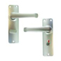 UNION 680 Martin Plate Mounted Lever Furniture - Anodised Silver Bathroom Right Hand - 3981 
