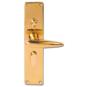 FRANK ALLART 1218 & 1220 Handle Door Furniture To Suit Chubb 3R35 - Polished Brass Small Handle - 1218 