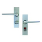 UNION 643 Raven Plate Mounted Lever Furniture - Anodised Silver Bathroom Left Hand - 8031 