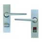 UNION 643 Raven Plate Mounted Lever Furniture - Anodised Silver Bathroom Right Hand - 8032 