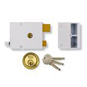 UNION 1332 & 1334 Drawback Rimlock - 60mm WE Case - Polished Lacquered Brass Cylinder Boxed - 1332 