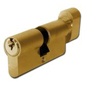 ASEC 5-Pin Euro K&T Cylinder - 80mm - 40/40 Polished Brass KD - AS1198 