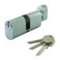ASEC 6-Pin Oval K&T Cylinder - 2 Bitted - 70mm - 35/K35 Nickel Plated 1 Bit - AS1340 