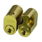 ASEC 6-Pin Scandinavian Oval External / Internal Cylinder - Polished Brass KD - AS1442 