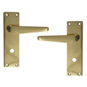 ASEC Victorian Plate Mounted Bathroom Lever Furniture - Polished Brass Visi - AS3543 