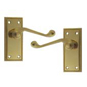 ASEC Georgian Plate Mounted Lever Furniture - Polished Brass Lever Latch Visi - AS3552 