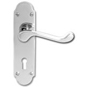 ASEC Oakley Plate Mounted Lever Furniture - Chrome Plated Lever Lock Visi - AS3593 