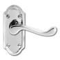 ASEC Ashstead Plate Mounted Lever Furniture - Chrome Plated Short Plate Lever Latch Visi - AS3601 