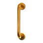 ASEC Bolt Fix Round Rose Polished Brass Pull Handle - 225mm Polished Brass - AS3835 