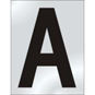 ASEC 75mm Chrome Letters & Numerals - A - BR02ACP 