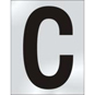ASEC 75mm Chrome Letters & Numerals - C - BR02CCP 