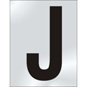 ASEC 75mm Chrome Letters & Numerals - J - BR02JCP 