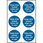 ASEC "Keep Door Locked When Not In Use" 200mm X 300mm PVC Self Adhesive Sign - 6 Per Sheet - 264 