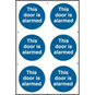 ASEC "This Door Is Alarmed" 200mm X 300mm PVC Self Adhesive Sign - 6 Per Sheet - 356 