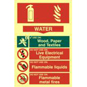 ASEC Fire Extinguisher 200mm X 300mm PVC Self Adhesive Photo Luminescent Sign - Water - 1573 