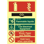 ASEC Fire Extinguisher 200mm X 300mm PVC Self Adhesive Photo Luminescent Sign - CO2 - 1575 