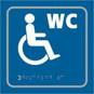 ASEC "Disabled" 150mm X 150mm Taktyle (Braille) Self Adhesive Sign - 1 Per Sheet - TK2006WHBL 