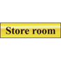 ASEC "Store Room" 200mm X 50mm Gold Self Adhesive Sign - 1 Per Sheet - 6018 